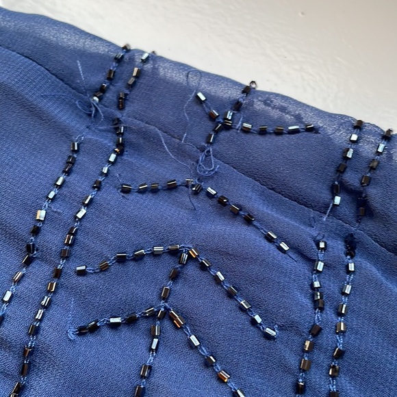 Free People Indigo Beaded Slip Dress - Picture 4 of 8